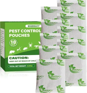 Pest Control Pouches, Insect and Mice Repellent Pouches, 10Pcs Peppermint Oil to Rat, Ant, Roach, Spider, Mosquito & Moth, Indoor Use