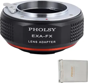 PHOLSY Exakta to FX Lens Mount Adapter Compatible with Exakta (Not Compatible with Topcon) Lens to Fuji X Mount Cameras Compatible with Fujifilm X-H2S, X-Pro3, X-T5, X-T4, X-S20, X-S10, X-T30II, X-E4