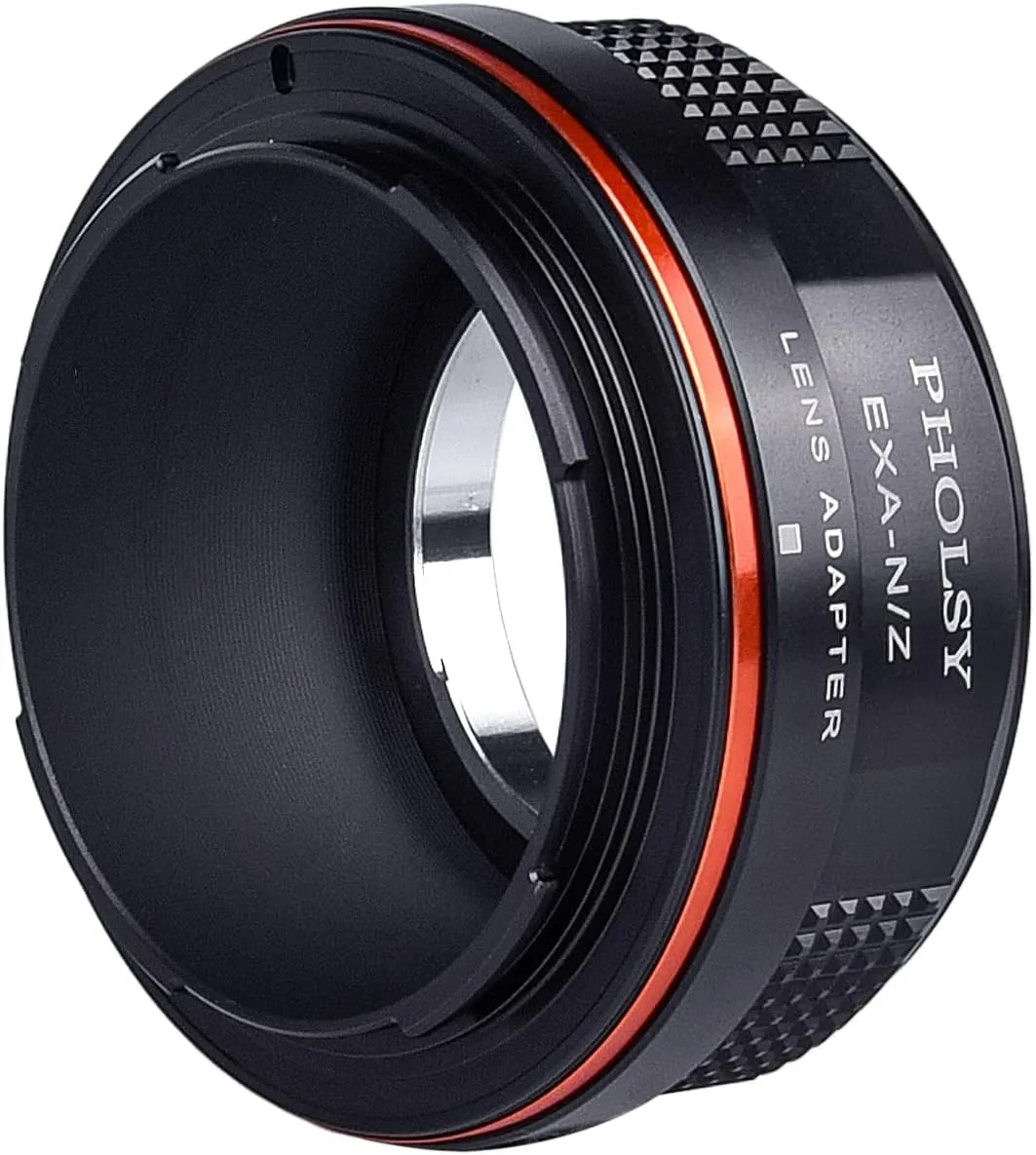 PHOLSY Lens Adapter Compatible with Exakta Mount Lens (Not Compatible with Topcon) Compatible with Nikon Z Camera Compatible with Nikon Z fc, Z30, Z9, Z8, Z6, Z7, Z5, Z50 (NOT FIT Z6 II and Z7 II)