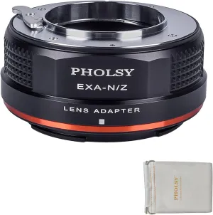 PHOLSY Lens Adapter Compatible with Exakta Mount Lens (Not Compatible with Topcon) Compatible with Nikon Z Camera Compatible with Nikon Z fc, Z30, Z9, Z8, Z6, Z7, Z5, Z50 (NOT FIT Z6 II and Z7 II)