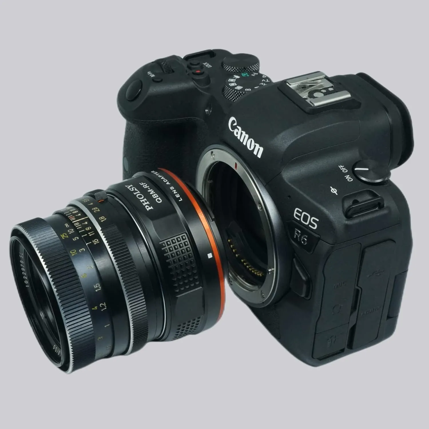 PHOLSY Lens Mount Adapter Compatible with Rollei QBM Mount Lens to Canon EOS RF Mount Camera Body for EOS R8, R50, R6 Mark II, R7, R10, R3, R5, EOS R5C, R6, EOS R, EOS RP, QBM to RF