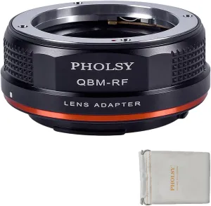 PHOLSY Lens Mount Adapter Compatible with Rollei QBM Mount Lens to Canon EOS RF Mount Camera Body for EOS R8, R50, R6 Mark II, R7, R10, R3, R5, EOS R5C, R6, EOS R, EOS RP, QBM to RF