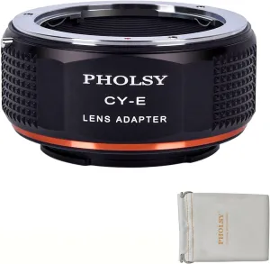 PHOLSY Lens Mount Adapter Compatible with Yashica Contax C/Y Lens to E Mount Camera Compatible with Sony a1 a9ii a7S iii/ii a7R v/iv/iii/ii a7C a7 iv/iii/ii a6600 a6500 a6400 a6300 a6000 NEX etc.