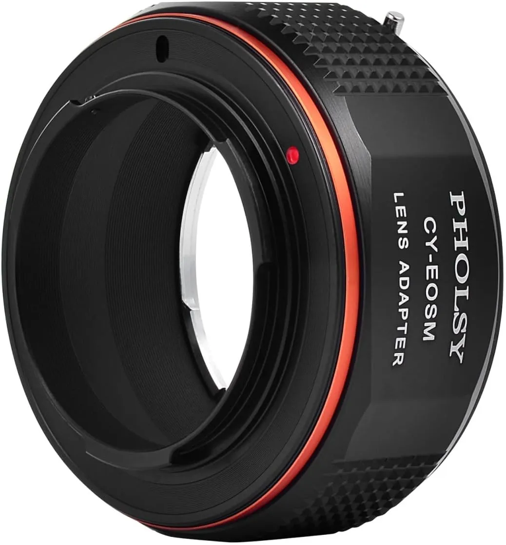 PHOLSY Lens Mount Adapter CY to EF-M Compatible with Contax/Yashica CY Lens to Canon EF-M (EOS M) Camera Body EOS M, M2, M3, M5, M6, M10, M50, M100, M200, M50 II, M6 II, CY to EOSM