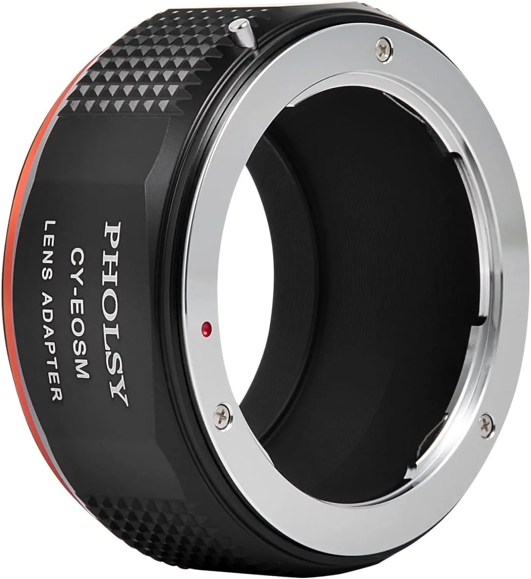 PHOLSY Lens Mount Adapter CY to EF-M Compatible with Contax/Yashica CY Lens to Canon EF-M (EOS M) Camera Body EOS M, M2, M3, M5, M6, M10, M50, M100, M200, M50 II, M6 II, CY to EOSM