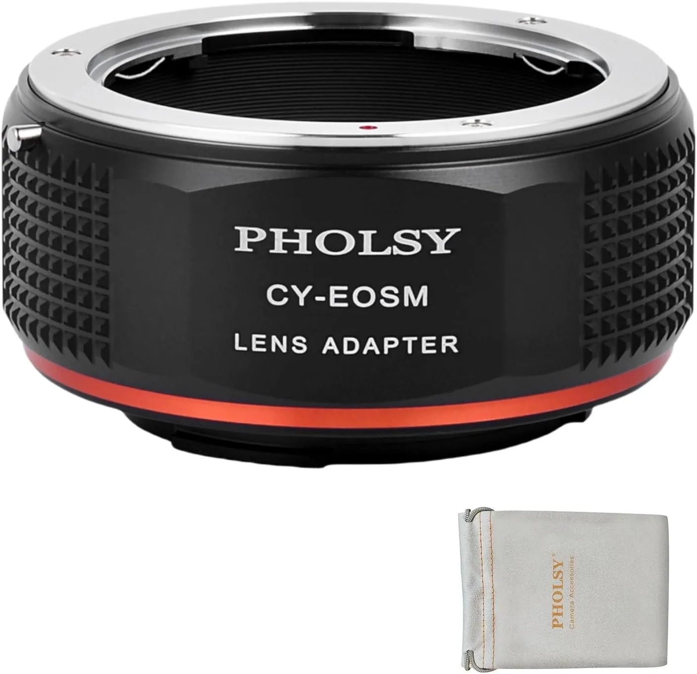 PHOLSY Lens Mount Adapter CY to EF-M Compatible with Contax/Yashica CY Lens to Canon EF-M (EOS M) Camera Body EOS M, M2, M3, M5, M6, M10, M50, M100, M200, M50 II, M6 II, CY to EOSM