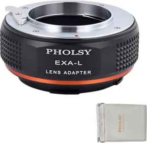 PHOLSY Lens Mount Adapter Exakta to L Compatible with Exakta (Not compatible with Topcon) Lens to Leica L Mount Camera Compatible with Leica SL2, SL2-S, CL, TL2, Lumix S5, S1, BS1H, SIGMA fp, fp L