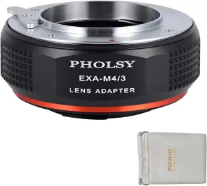 PHOLSY Lens Mount Adapter Exakta to M4/3 Compatible with Exakta (Not Compatible with Topcon) Mount Lens to Micro Four Thirds (M4/3 MFT) Mount Cameras Compatible with Olympus Panasonic Lumix Cameras