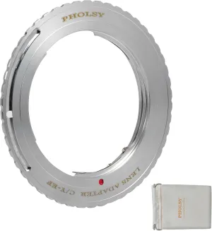 PHOLSY Lens Mount Adapter Manual Focus Compatible with Contax Yashica CY Mount Lens to Canon EOS EF-Mount Camera Body, Contax to EOS, Yashica to EF