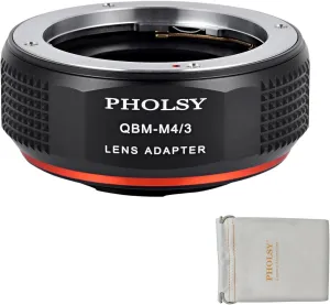 PHOLSY Lens Mount Adapter QBM to MFT Compatible with Rollei SL35 (QBM) Lens to Micro Four Thirds (M4/3 Micro 4/3) Mount Camera Body Compatible with Olympus Panasonic Lumix Cameras Rollei to M4/3