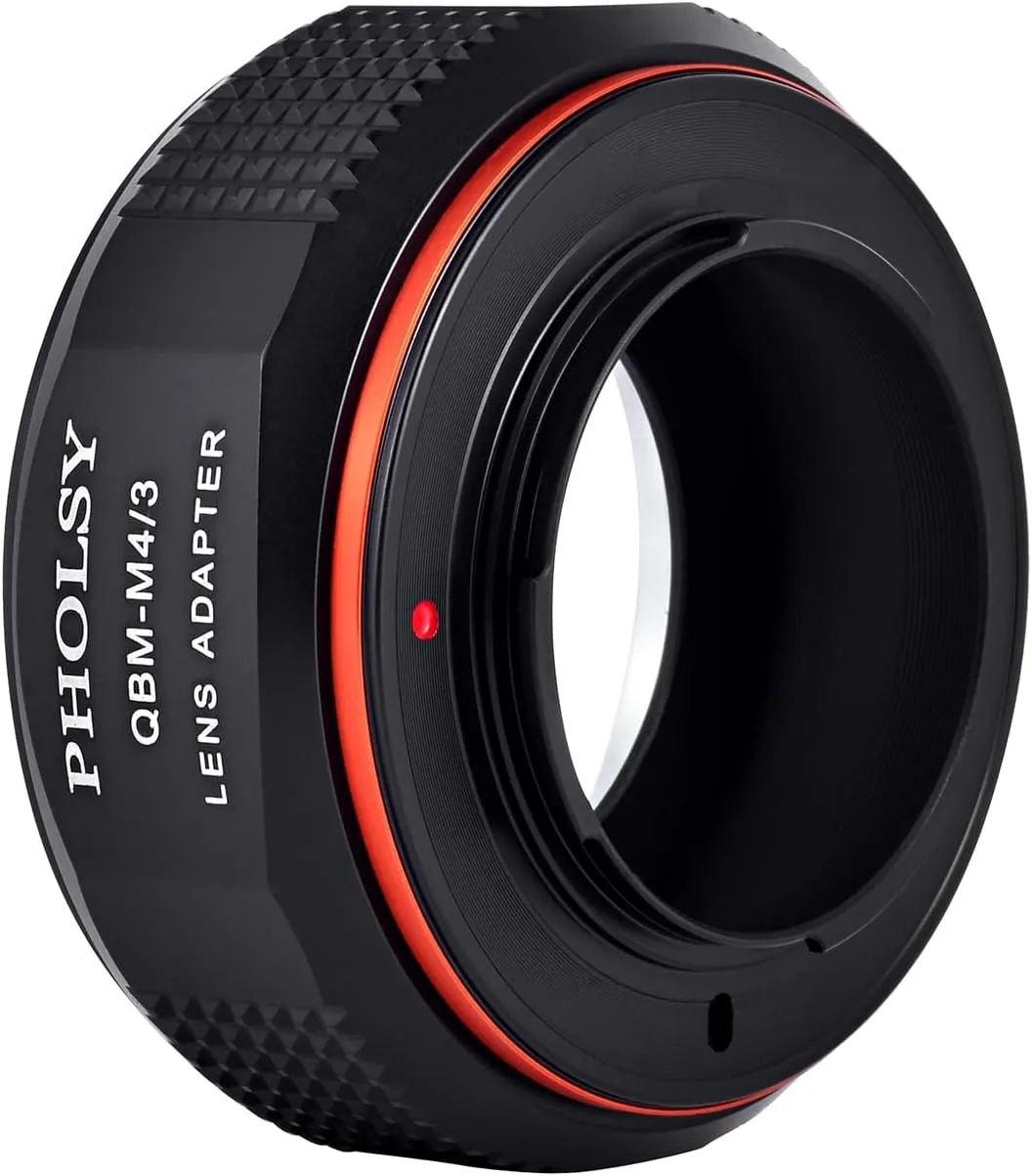 PHOLSY Lens Mount Adapter QBM to MFT Compatible with Rollei SL35 (QBM) Lens to Micro Four Thirds (M4/3 Micro 4/3) Mount Camera Body Compatible with Olympus Panasonic Lumix Cameras Rollei to M4/3