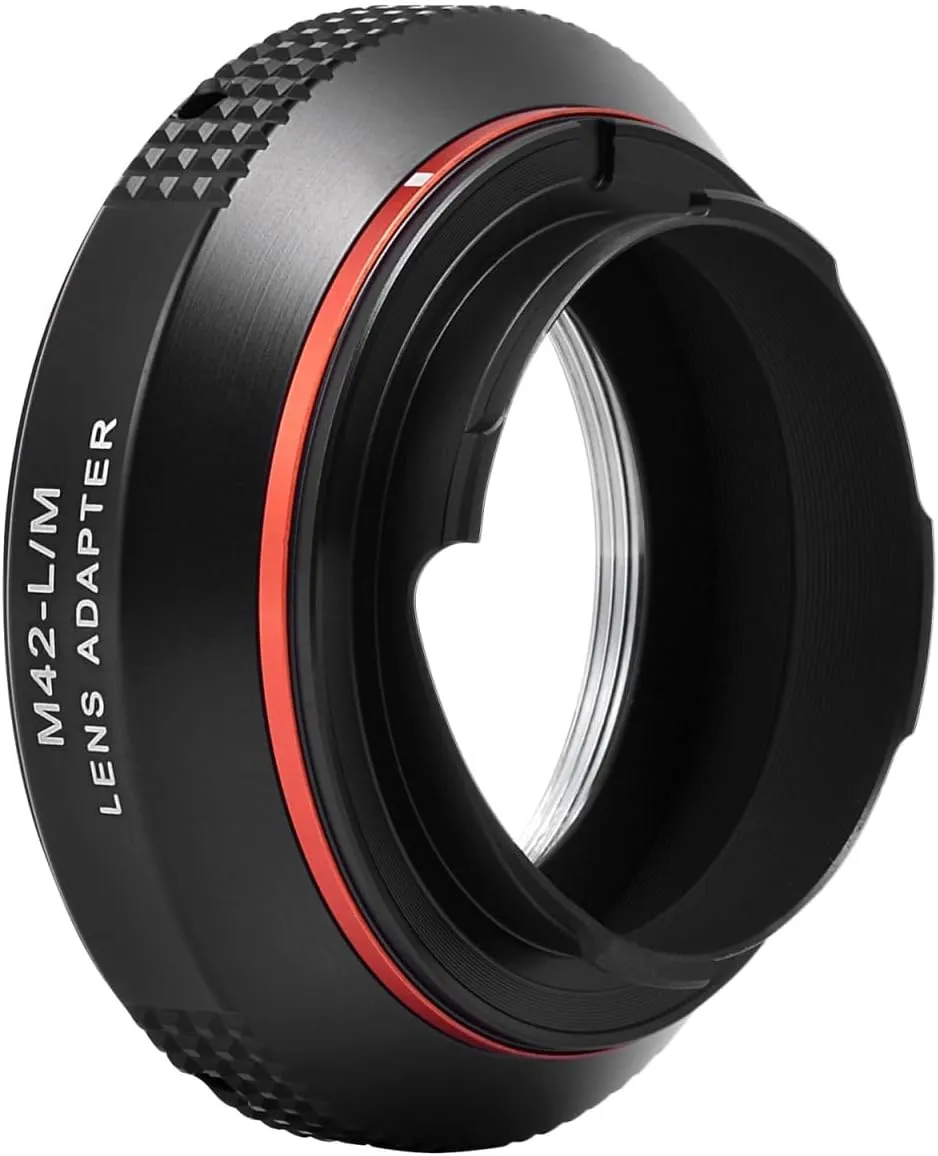 PHOLSY Lens Mount Adapter with 6-Bit Coding Compatible with M42 42mm Screw Lens to Leica M Mount Camera Body M42 to Leica M