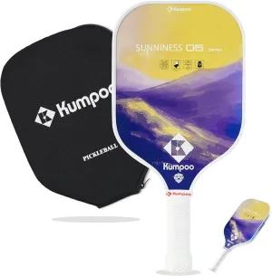 Pickleball Paddle, Fiberglass Pickle Ball Racket Lightweight with PP Honeycomb Core, Pickleball Racquet Set with Cover for Training, Games, Pickleball Paddle Gift for Men, Women