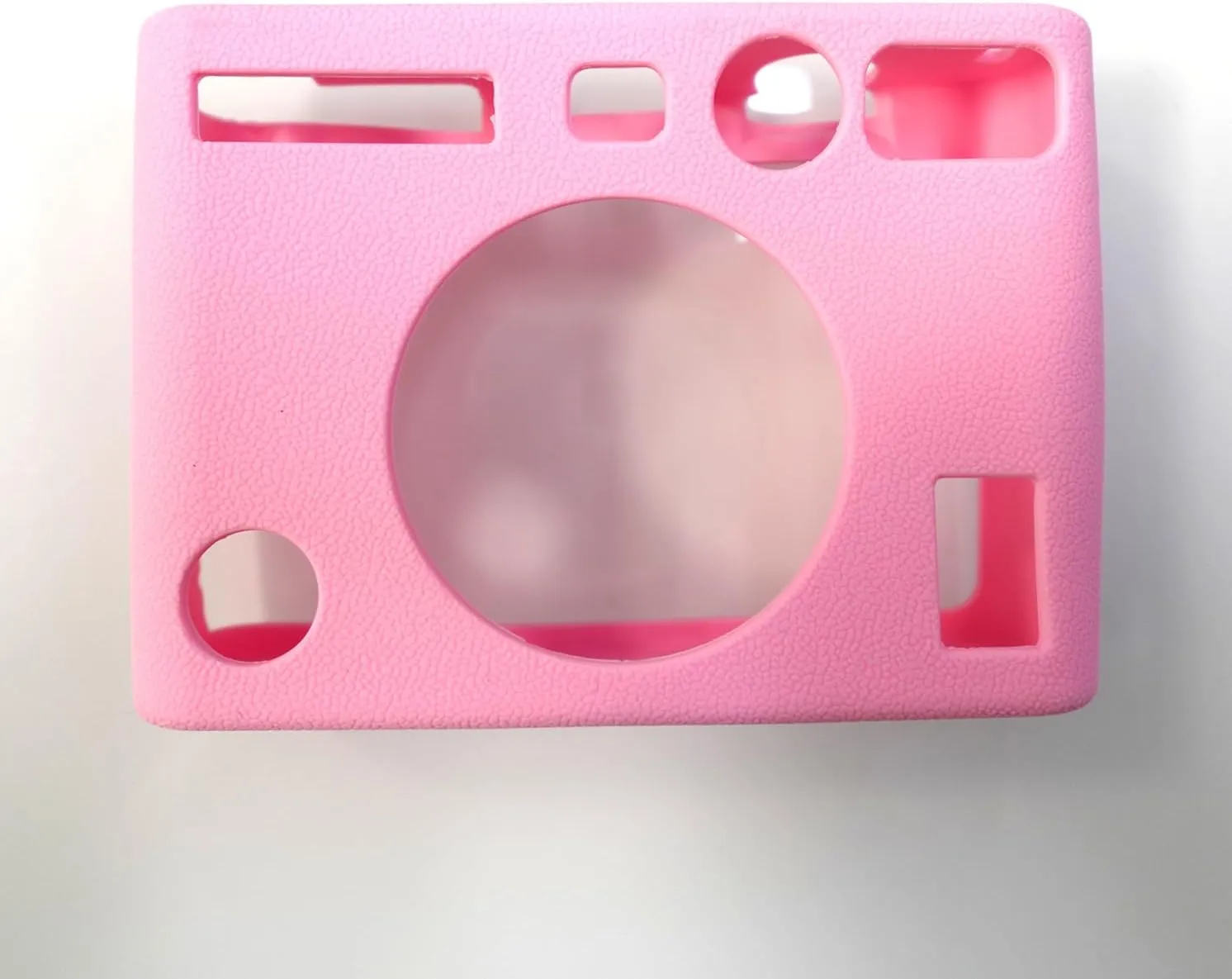 Pocoukate Protective Case for Instax Mini EVO, Soft Silicone Cover Bag with Screen Protector for Fujifilm Instax Mini EVO Instant Camera - Pink