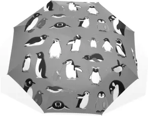 Poeticcity Rain Travel Umbrella, Hand Open Close Windproof Waterproof Folding Umbrella, Compact Canopy Strong Ray Parasol Umbrella