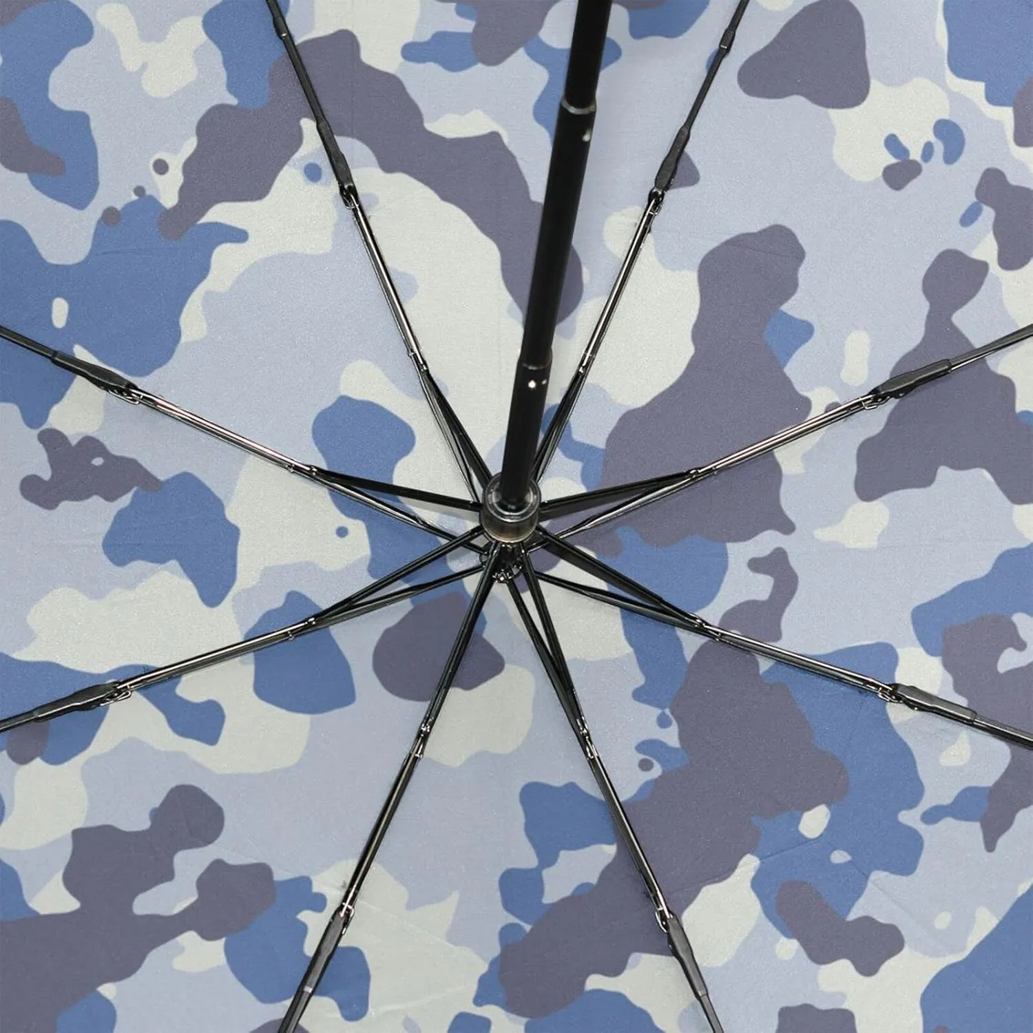 Poeticcity Rain Travel Umbrella, Hand Open Close Windproof Waterproof Folding Umbrella, Compact Canopy Strong Ray Parasol Umbrella