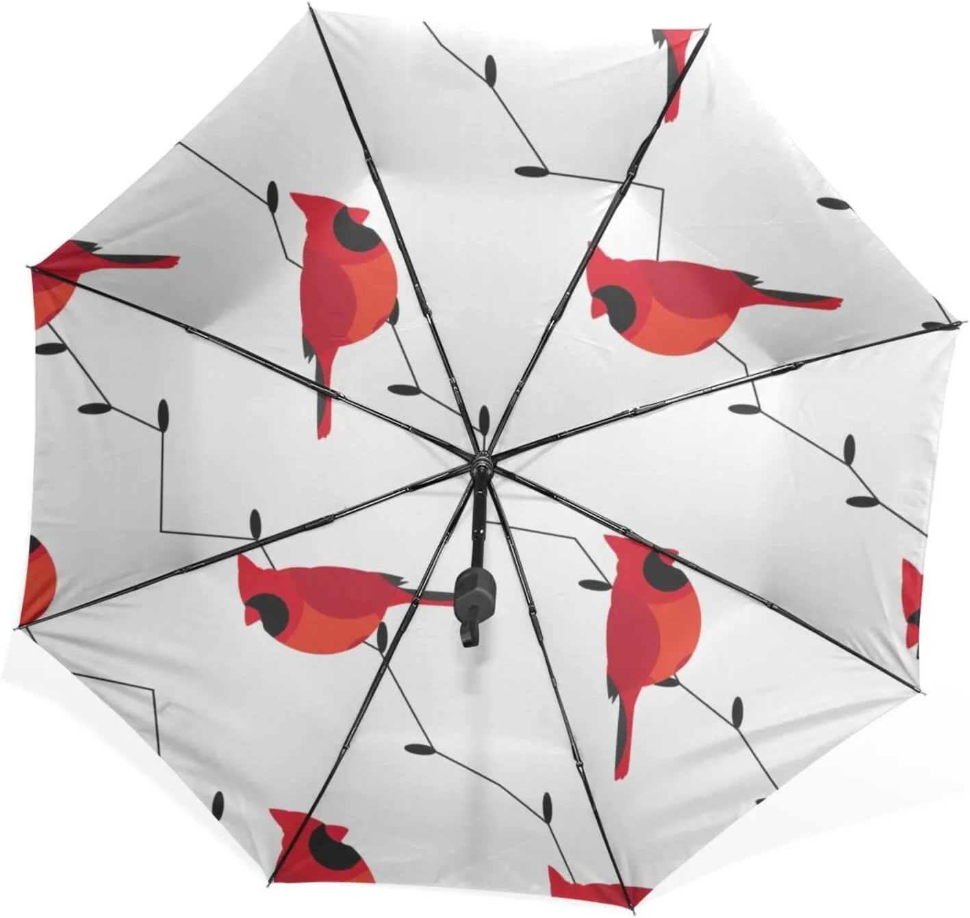 Poeticcity Rain Travel Umbrella, Hand Open Close Windproof Waterproof Folding Umbrella, Compact Canopy Strong Ray Parasol Umbrella