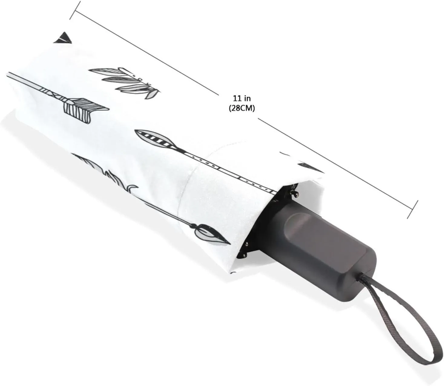 Poeticcity Rain Travel Umbrella, Hand Open Close Windproof Waterproof Folding Umbrella, Compact Canopy Strong Ray Parasol Umbrella