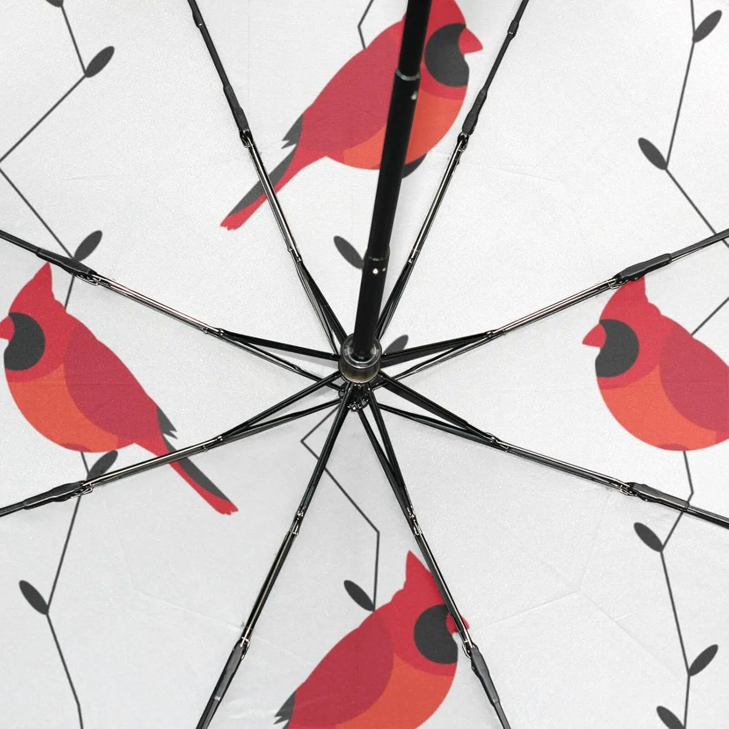 Poeticcity Rain Travel Umbrella, Hand Open Close Windproof Waterproof Folding Umbrella, Compact Canopy Strong Ray Parasol Umbrella