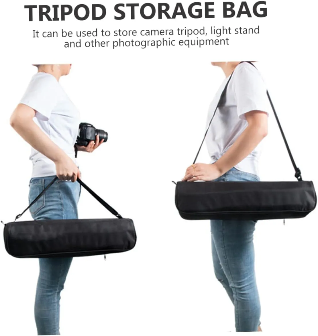 Portable Tripod Carrying Case Bag for Camera Tripod Light Stand Storage Durable Wear Resistant Photographic Supplies Organizer for Outdoor Photography