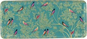Portmeirion Sara Miller London Chelsea Sandwich Tray | 14 Inch Serving Tray for Appetizers and Snacks | Made of Fine China with Gold Detail | Handwash Only
