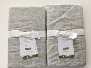 Pottery Barn Belgian Linen Flax King Shams ~Set of Two~Flax~