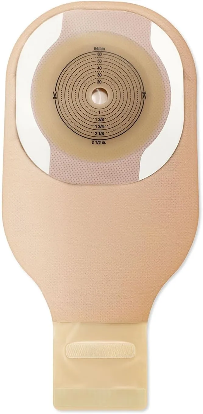 Premier Ostomy Pouch Drainable 2.5" Stoma 12" L 1pc System Beige 8901, 10 Ct