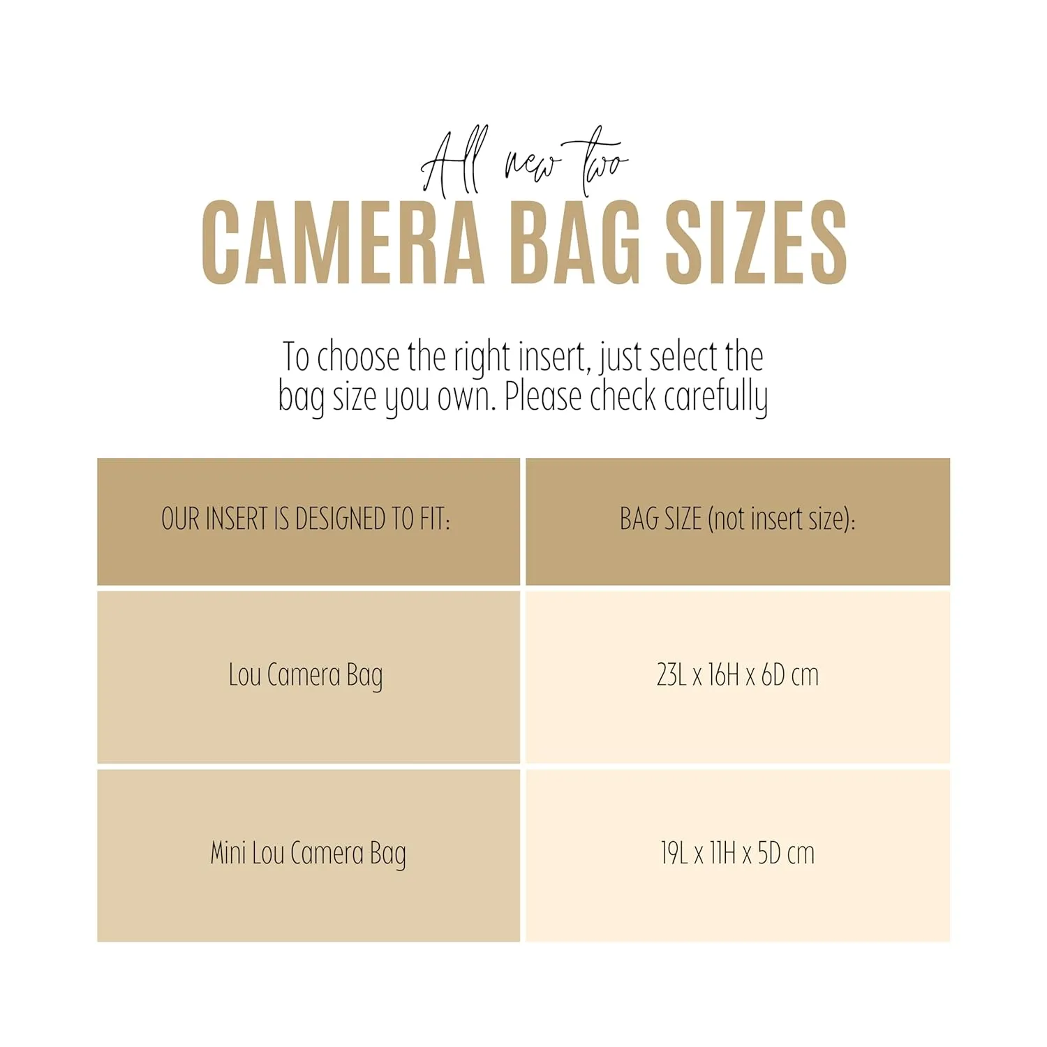Premium Purse Organizer fits Lou Camera Bag Organizer Insert, Mini Lou Camera Bag Insert, Handmade 2mm Premium Felt Snug Sturdy Insert with Gold Zipper (For Camera Bag, Black)