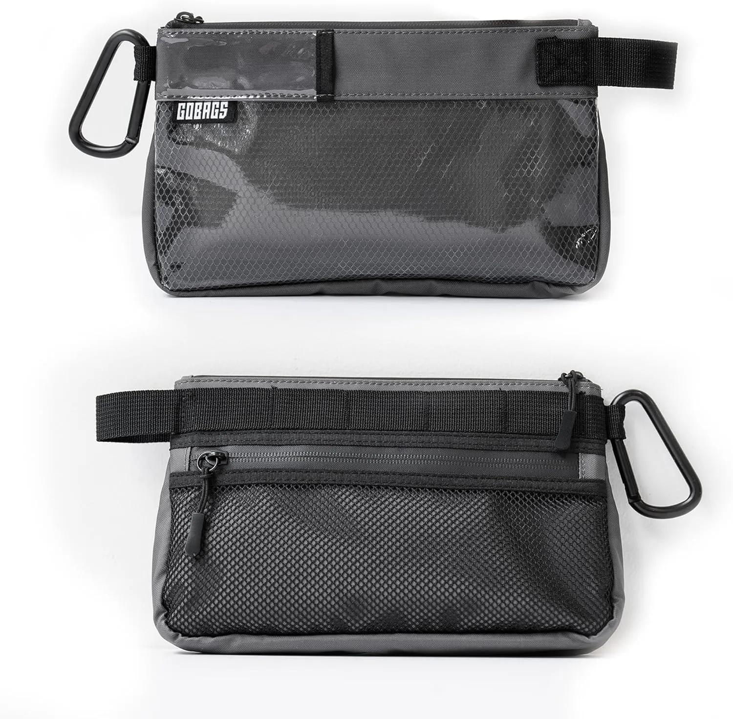 Production Zipper Bags - Electronics & Camera Accessories Bag - Cable organizer, Gear Accessory Pouch, Travel Camera Essentials (Small, Gray)
