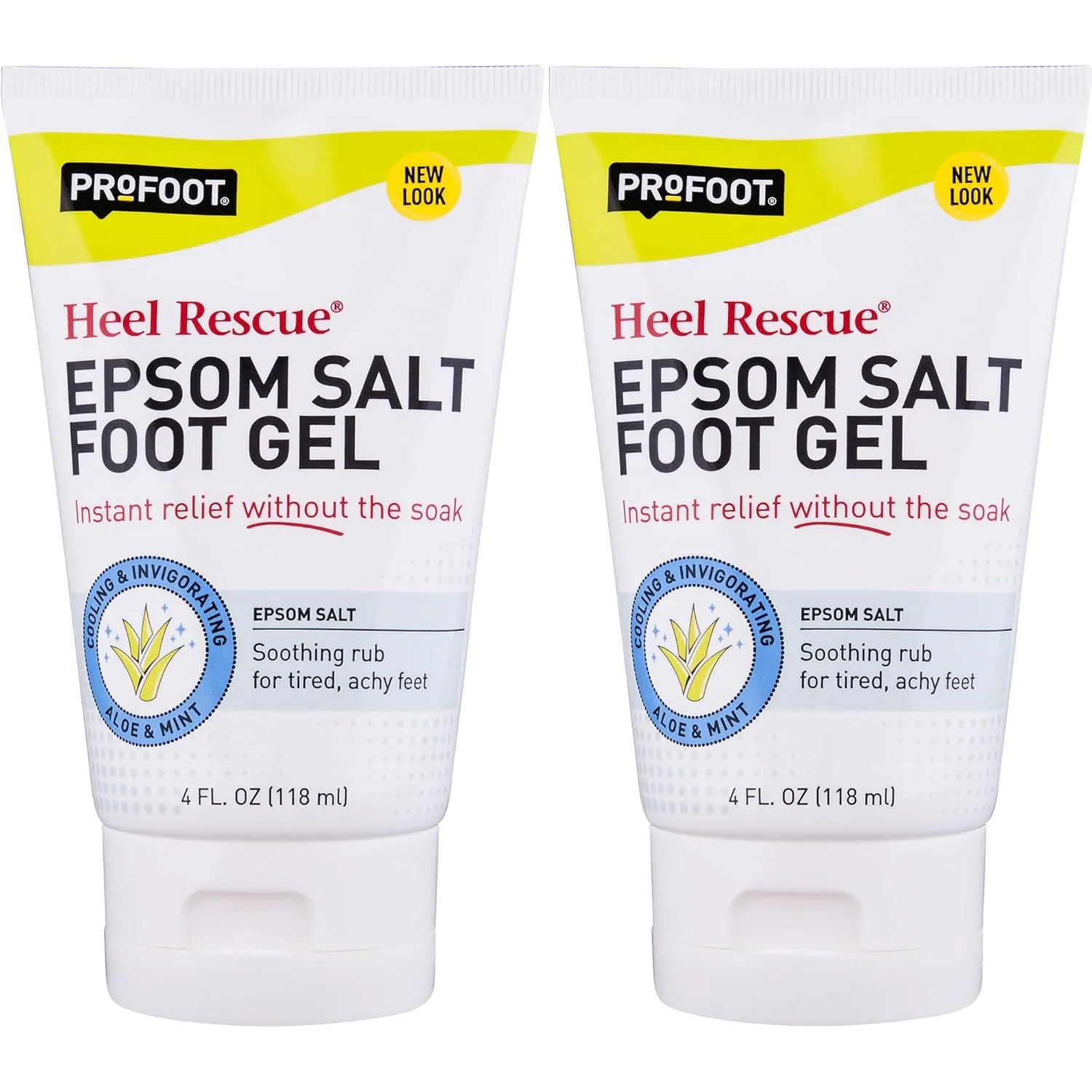 Profoot Epsom Salt Foot Gel Relief for Aching Feet, 4 Ounce, 2 Count