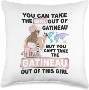 Proud Gatineau Girl - Cool Girl from Gatineau City Throw Pillow