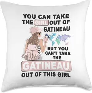 Proud Gatineau Girl - Cool Girl from Gatineau City Throw Pillow