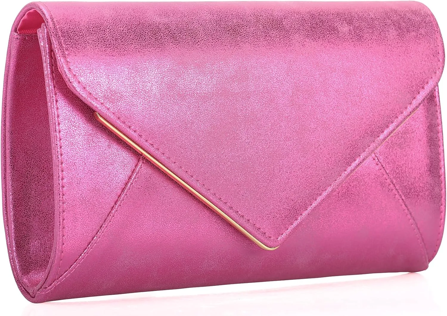PU Leather Clutch Purses Women Evening Envelope Handbag Prom Wedding Party Foldover Bag