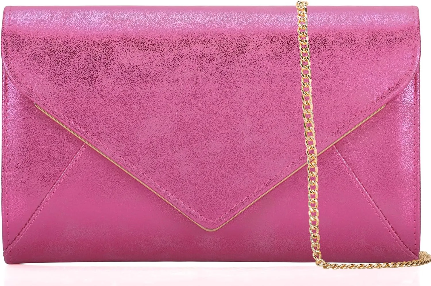PU Leather Clutch Purses Women Evening Envelope Handbag Prom Wedding Party Foldover Bag