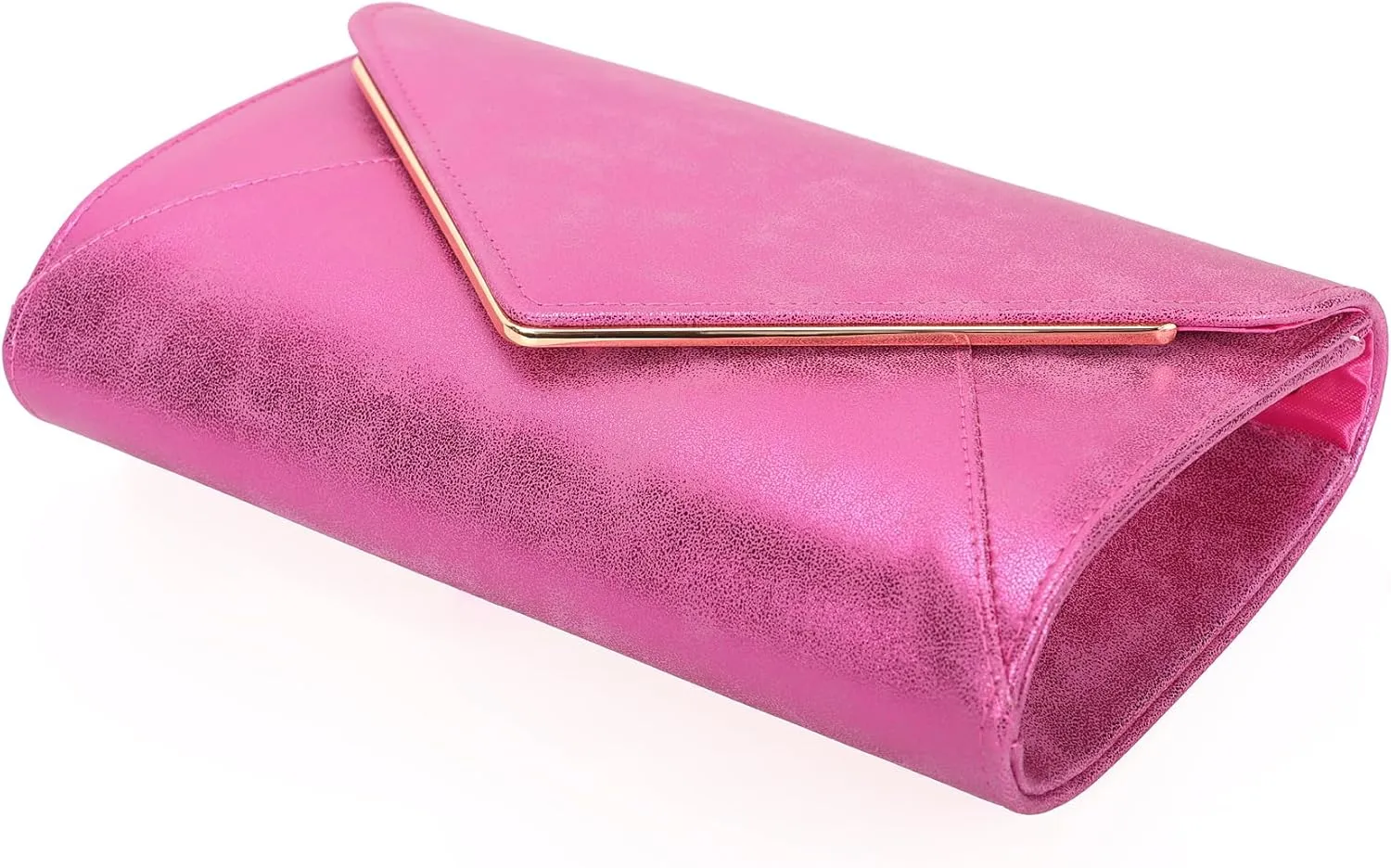 PU Leather Clutch Purses Women Evening Envelope Handbag Prom Wedding Party Foldover Bag