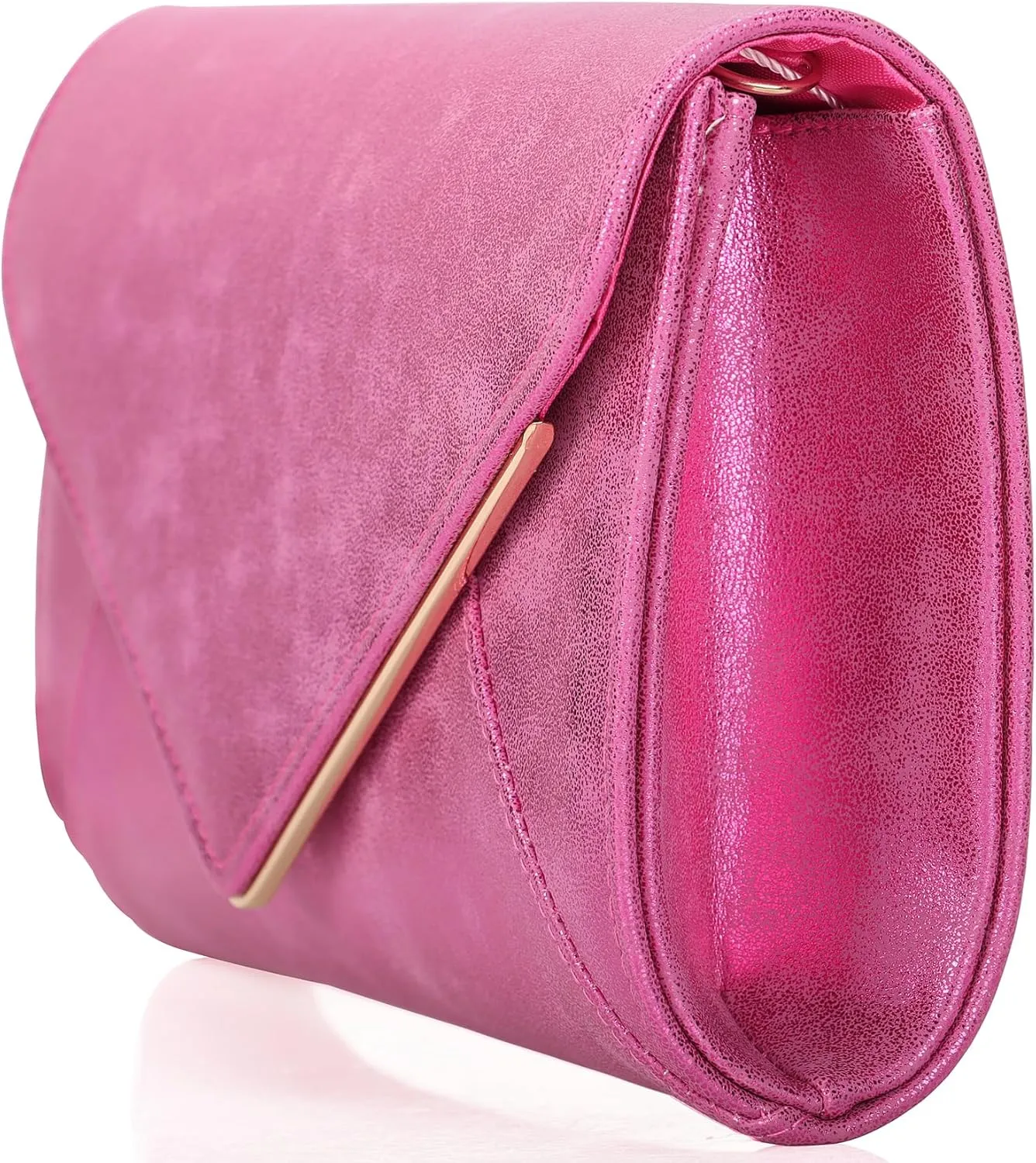 PU Leather Clutch Purses Women Evening Envelope Handbag Prom Wedding Party Foldover Bag
