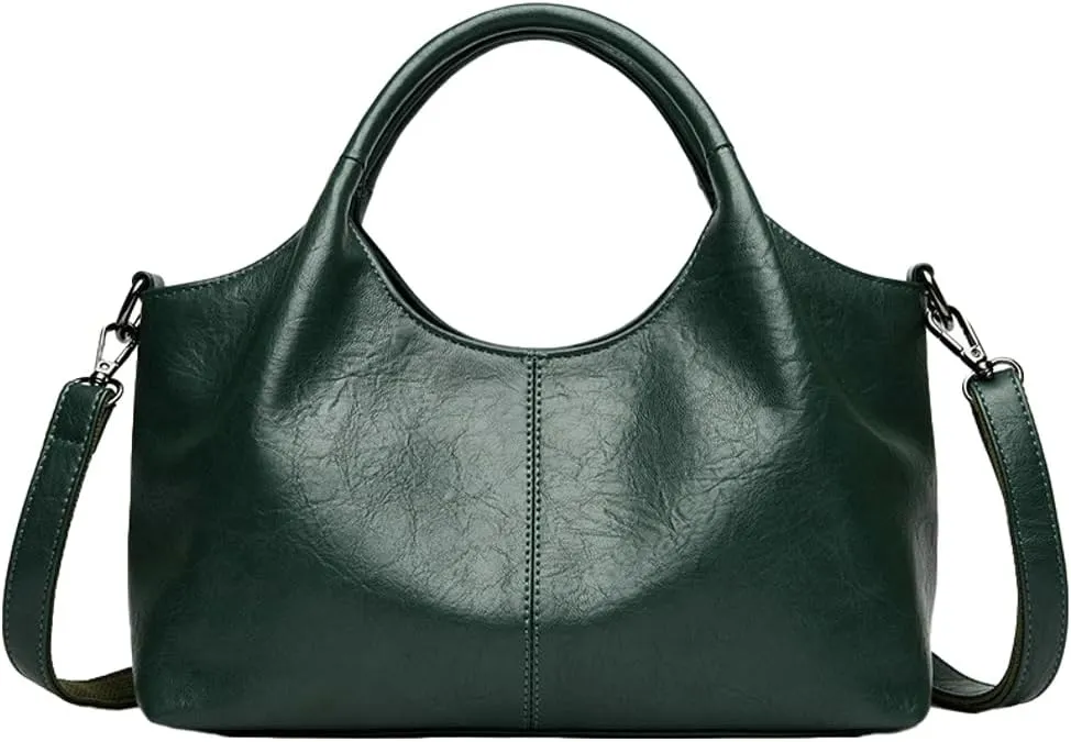 PU Leather Crossbody Bag Women Commuting Satchel Trendy Tote Purse Travel Shopping