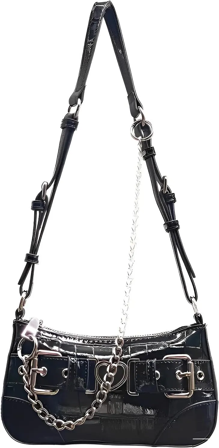 Punk Bag, Sourpuss Gothic Tote Purse Y2K Cool Style Trendy Women Shoulder Bags Rock Fashion Girls Handbag