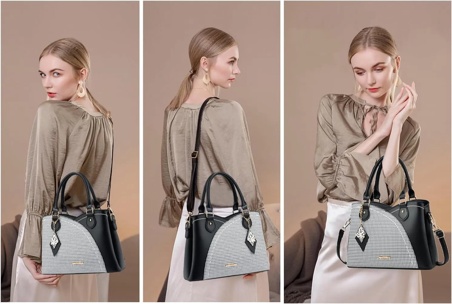 Purses and Handbags for Women Tote PU Leather Ladies Satchel Top Handle Crossbody Shoulder Bag