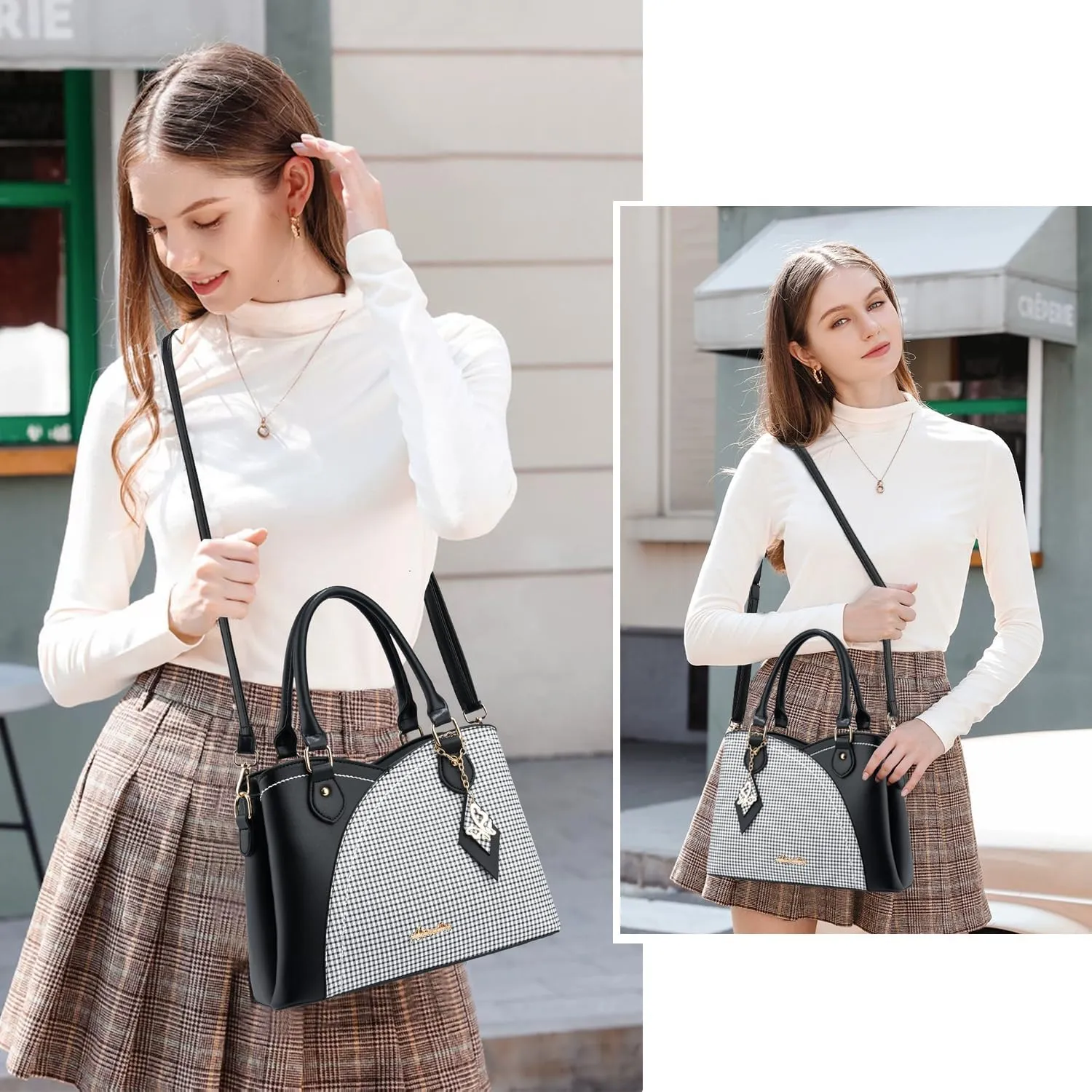 Purses and Handbags for Women Tote PU Leather Ladies Satchel Top Handle Crossbody Shoulder Bag