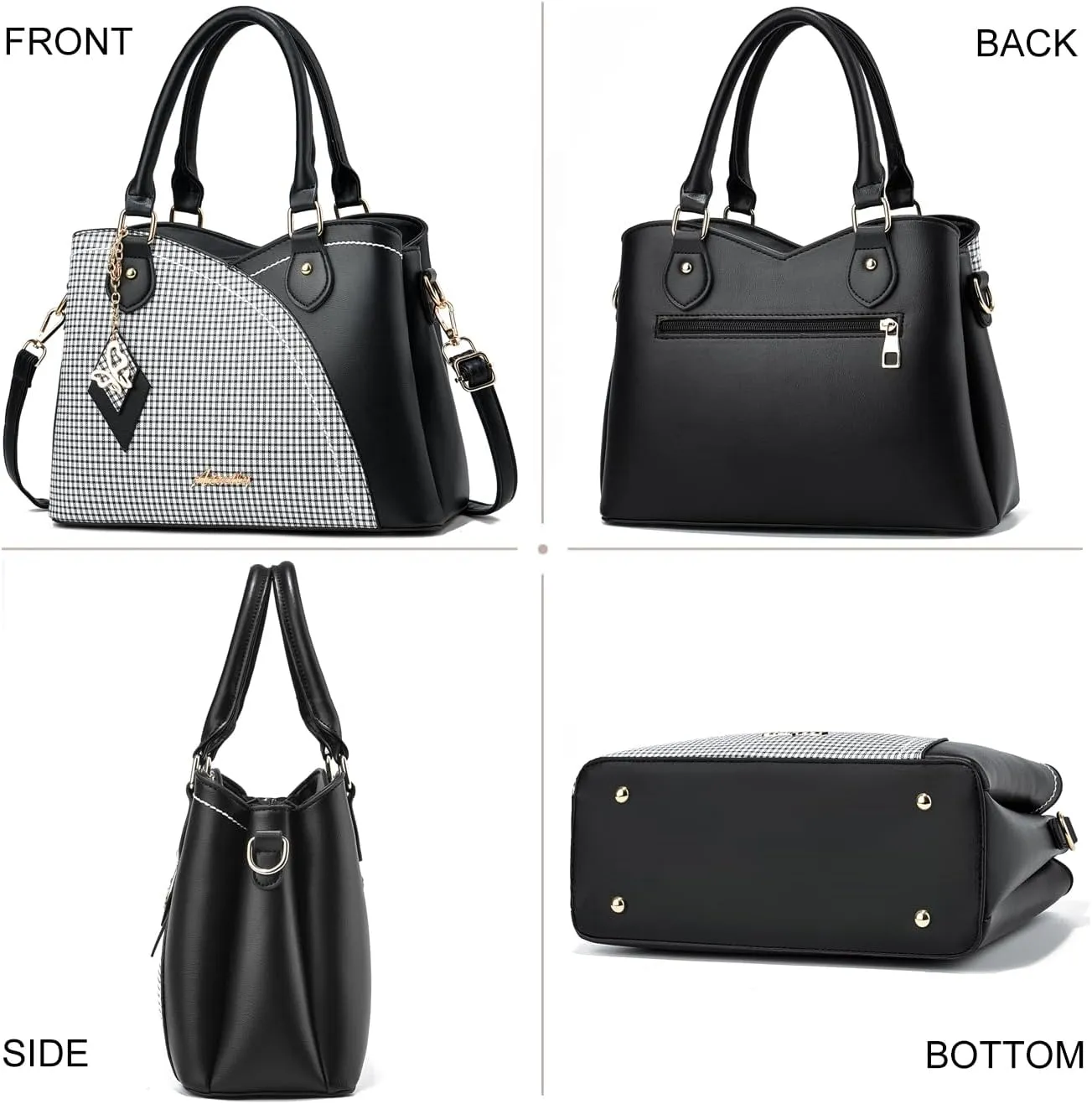 Purses and Handbags for Women Tote PU Leather Ladies Satchel Top Handle Crossbody Shoulder Bag