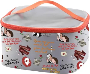 PXTIDY Opera Drama Inspired Travel Makeup Case Mask Cosmetic Organizer Bag Musical Theatre Lover Gift