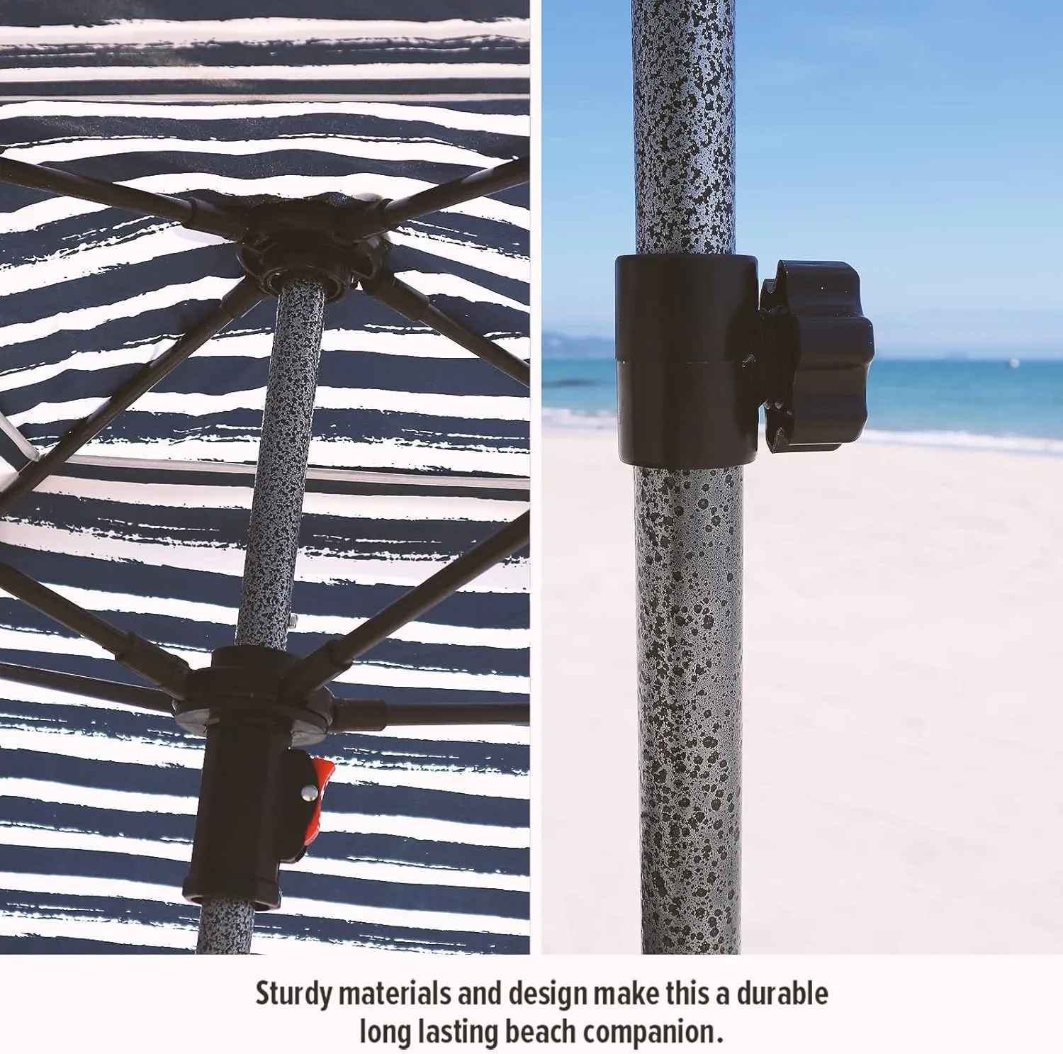 Qipi Beach Cabana - Easy to Set Up Canopy, Waterproof, Portable 6' x 6' Beach Shelter, Included Side Wall, Shade with UPF 50  UV Protection, Ultimate Sun Umbrella - for Kids, Family & Friends