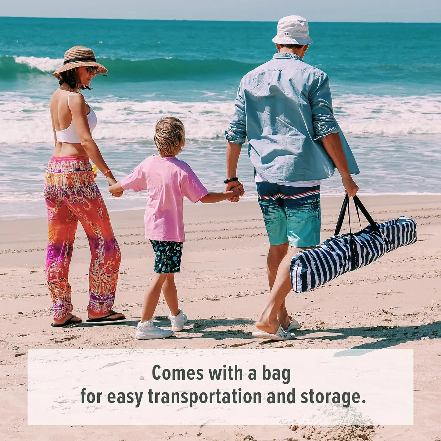Qipi Beach Cabana - Easy to Set Up Canopy, Waterproof, Portable 6' x 6' Beach Shelter, Included Side Wall, Shade with UPF 50  UV Protection, Ultimate Sun Umbrella - for Kids, Family & Friends