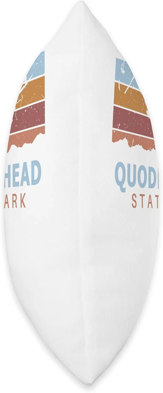 Quoddy Head State Park Maine Retro Cool Throw Pillow, 18x18, Multicolor