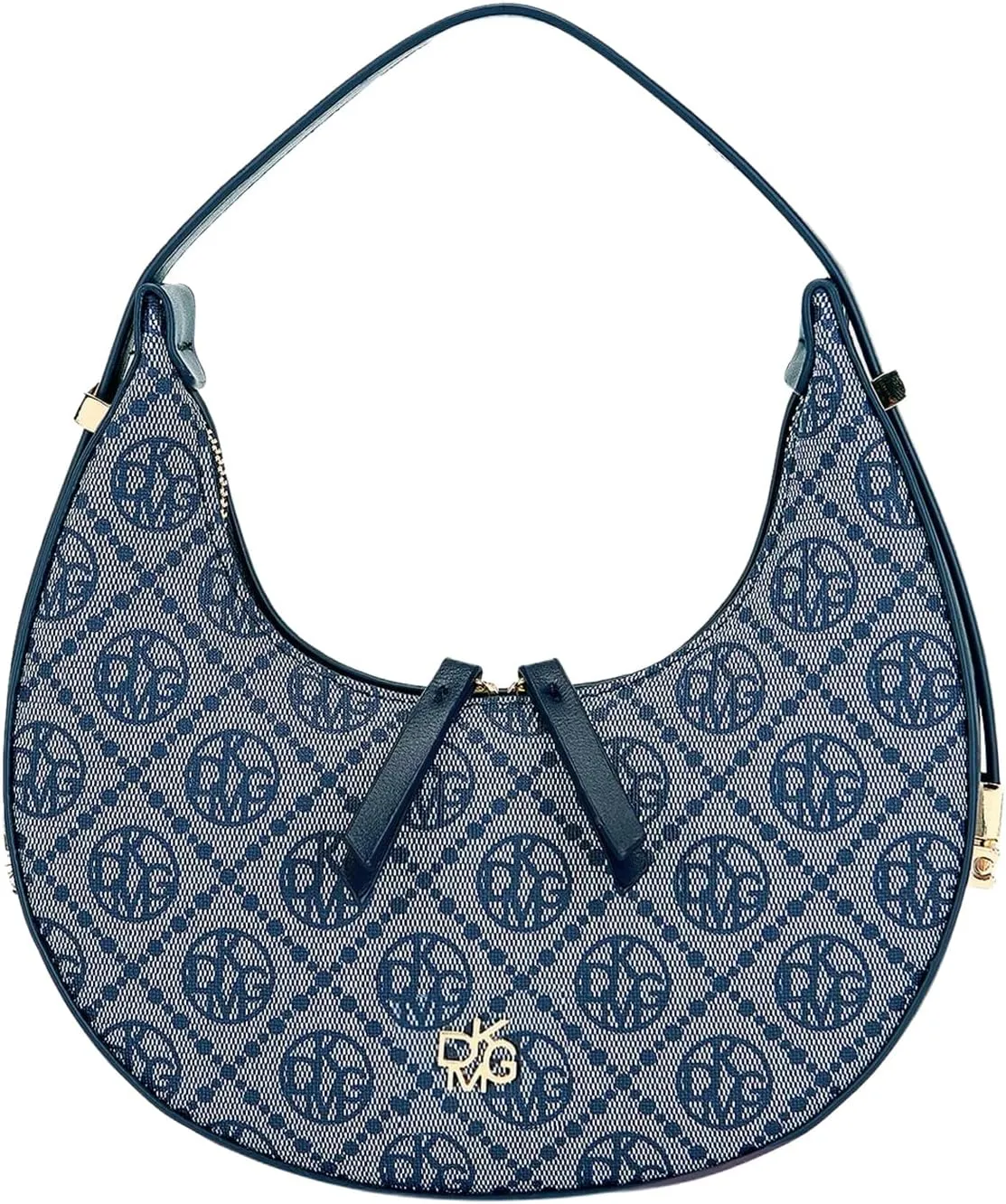 QWINEE Women's Graphic Zipper Hobo Bags Y2K Crescent Shoulder Clutch Purses Top Handle Small Underarm Bag