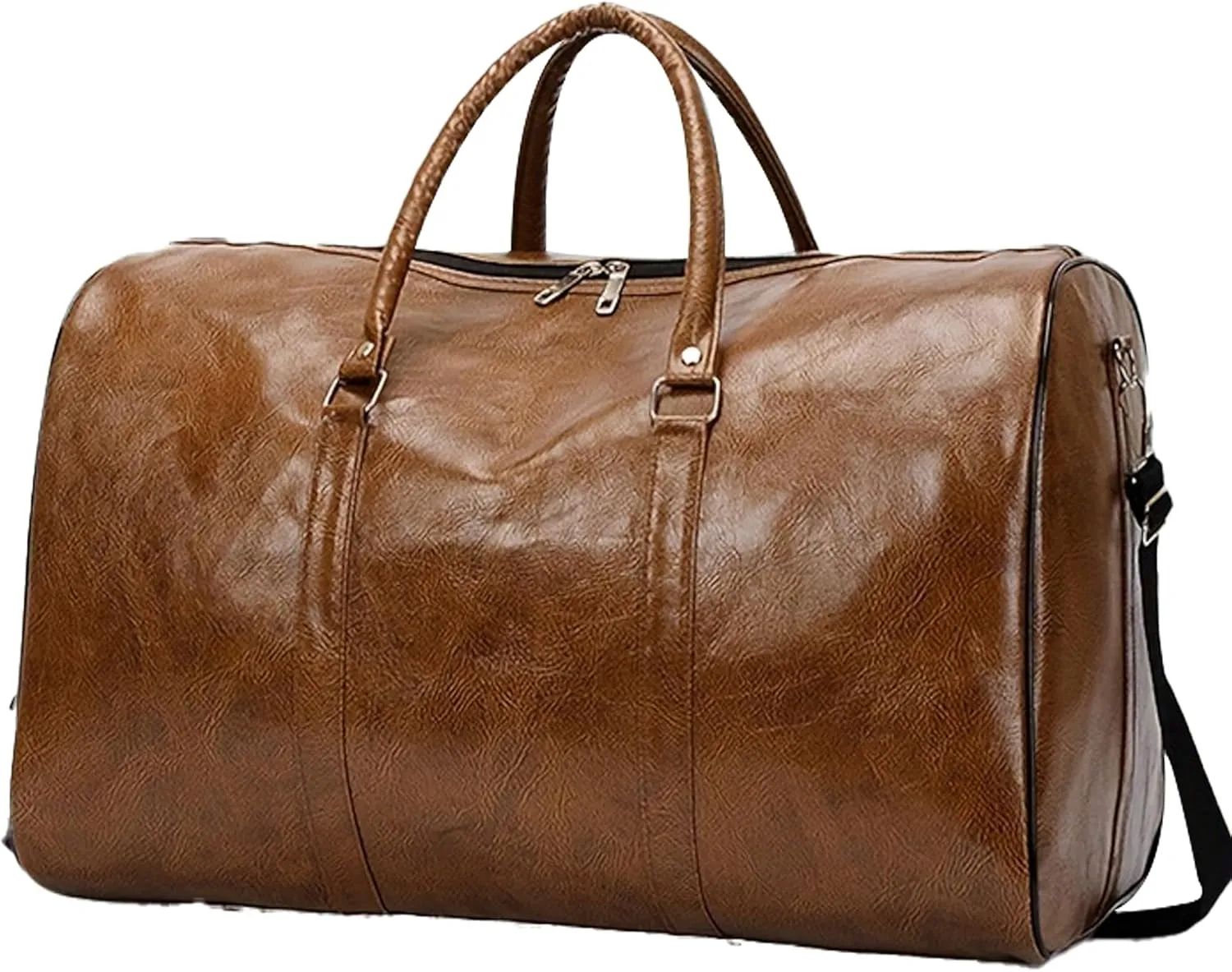 Real Cow Leather Travel Duffle Bag Luggage bag large capacity bag light exercise fitness weekender bag overnight bag Western Muliticolor Bag (TAN)