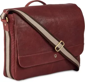 Real Leather Laptop Bag Men Women Distressed Vintage Messenger Satchel Shoulder Bag