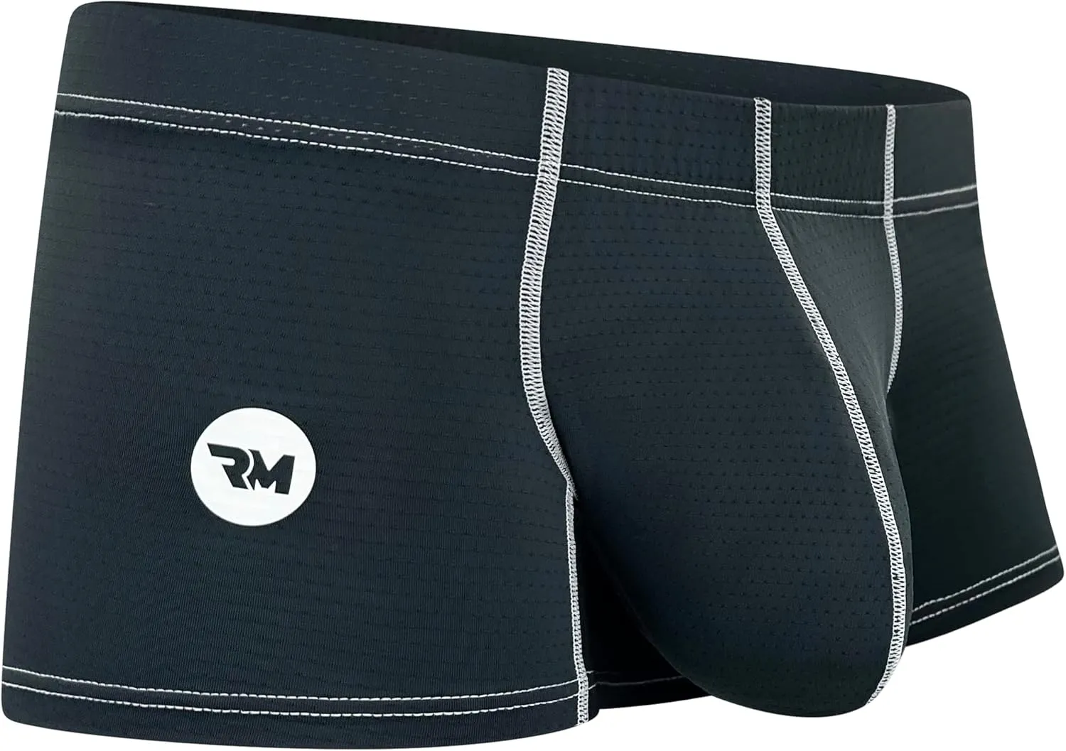 Real Men Bulge Enhancing Pouch Underwear for Men – 1 or 4 Pack Nylon 3 Inches- Ice Silk Mens Boxer Briefs ABCD Pouches XS-5XL