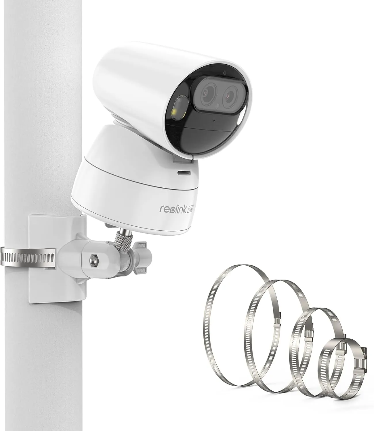 Reolink Argus Track 4K PTZ Solar Security Camera Adapter, Outdoor Pole Mount and Solar Panel Gutter Mount